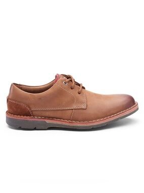 Clarks Edgewick Plain Brown Classic Leather Men's Comfort Shoes Sz 10